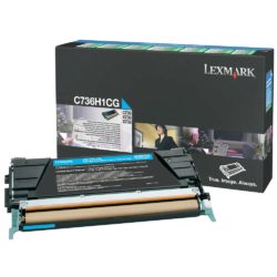 Lexmark C736H1CG Toner, Cyan Single Pack